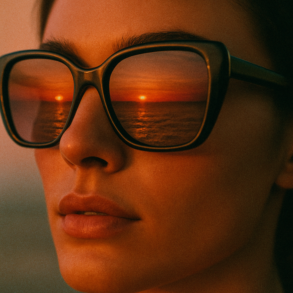 Atardecer reflejado en unos anteojos